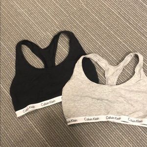 set of 2 calvin klein bralettes!